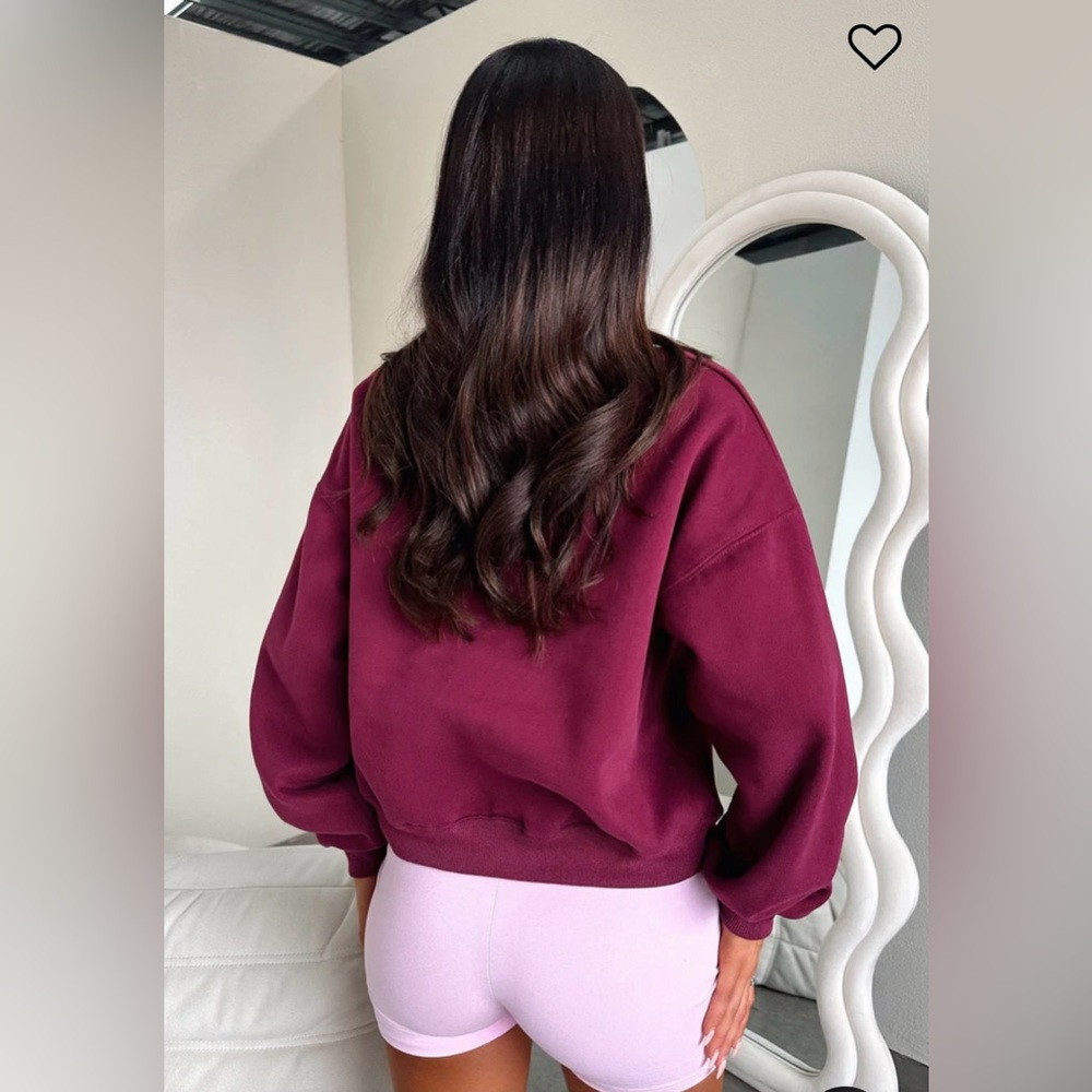 Thatssofetch Beckham Half Zip Sweater - Burgundy … - image 4